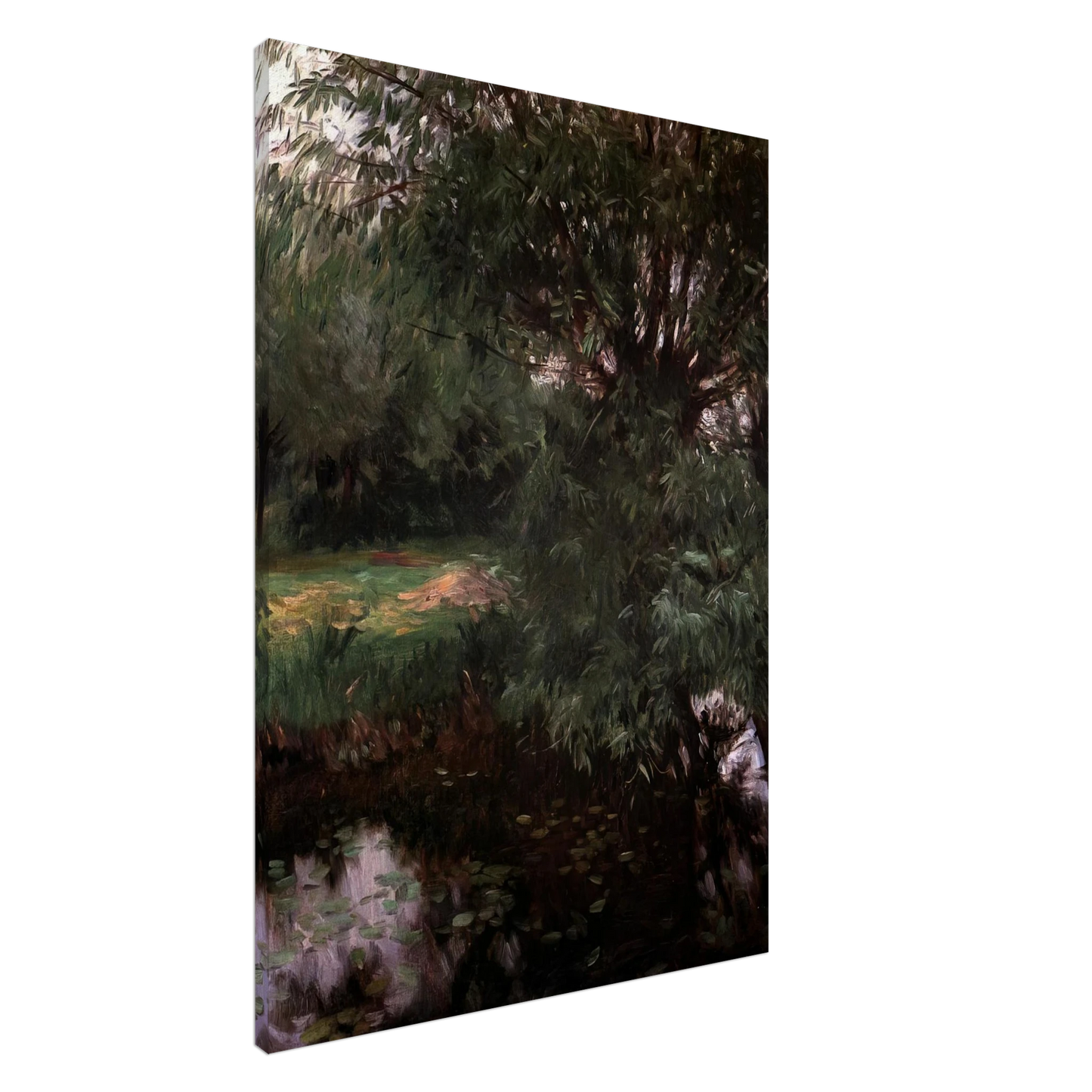 John Singer Sargent - A Backwater at Wargrave Canvas - 20x30 cm / 8x12 inches-canvas