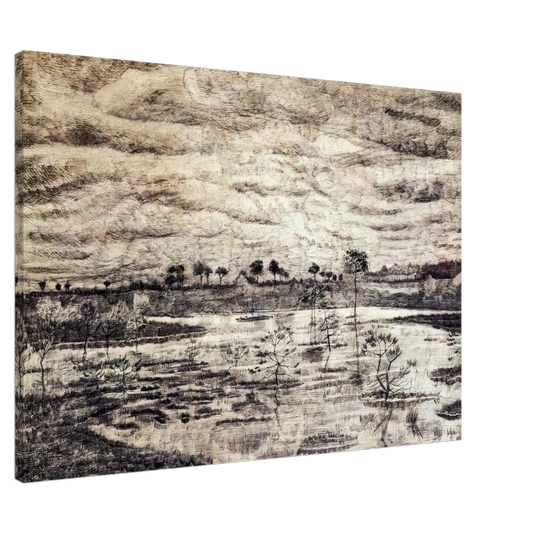 Vincent van Gogh - A Marsh Canvas - 20x30 cm / 8x12 inches-canvas