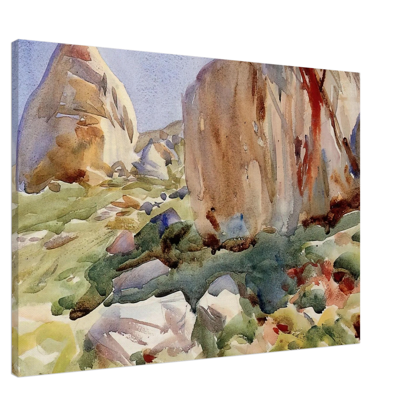John Singer Sargent - The Simplon. Large Rocks Canvas - 20x30 cm / 8x12 inches-canvas