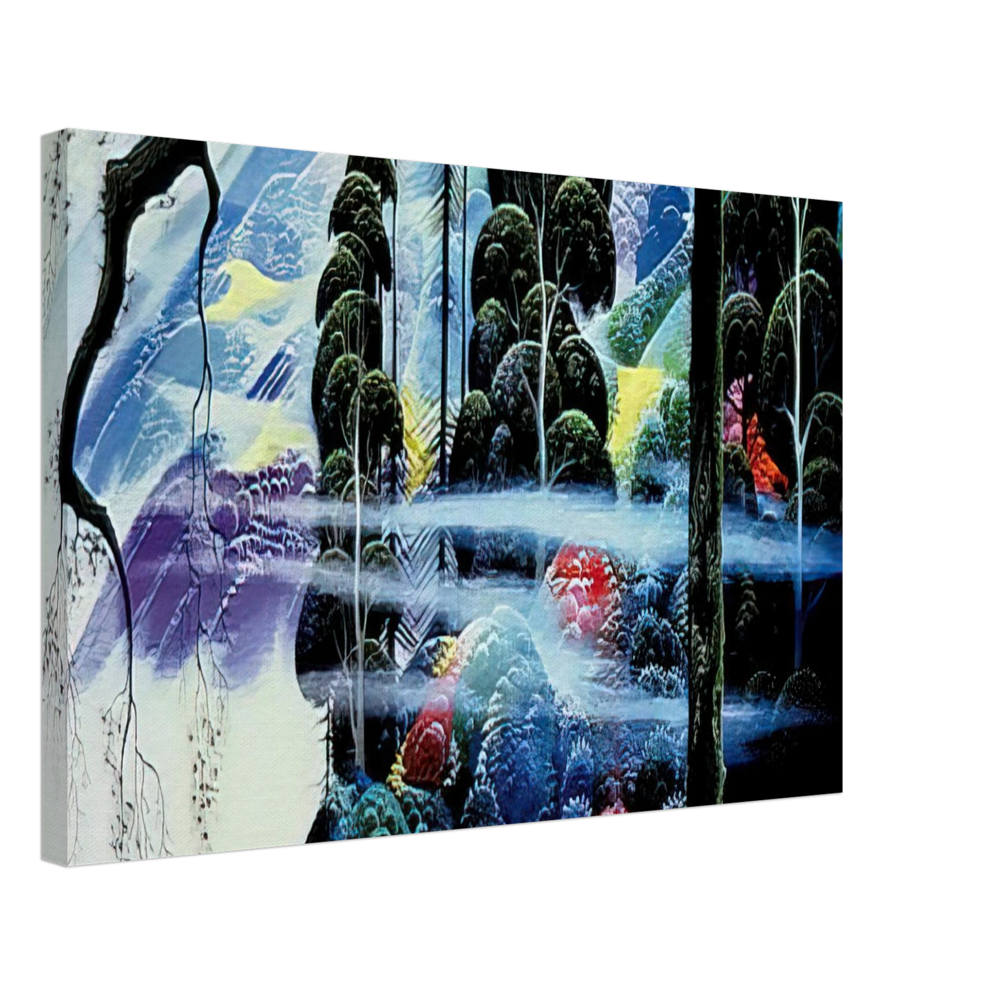 Eyvind Earle - Along the Coast Canvas - 70x100 cm / 28x40 inches-canvas