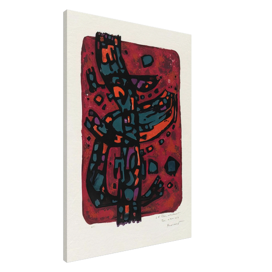 Alfred Manessier - Living Flame - 1954 Canvas - 20x30 cm / 8x12 inches-canvas