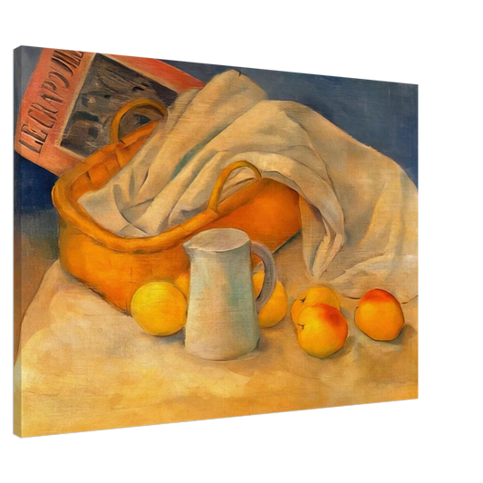 Esteban Vicente - STILL LIFE WITH LE CRAPOUILLOT 1925 Canvas - 20x30 cm / 8x12 inches-canvas