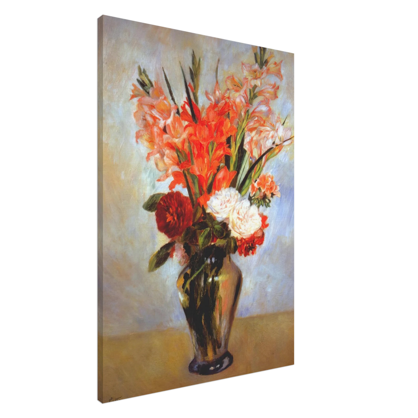 Pierre-Auguste Renoir - Gladioli Canvas - 20x30 cm / 8x12 inches-canvas
