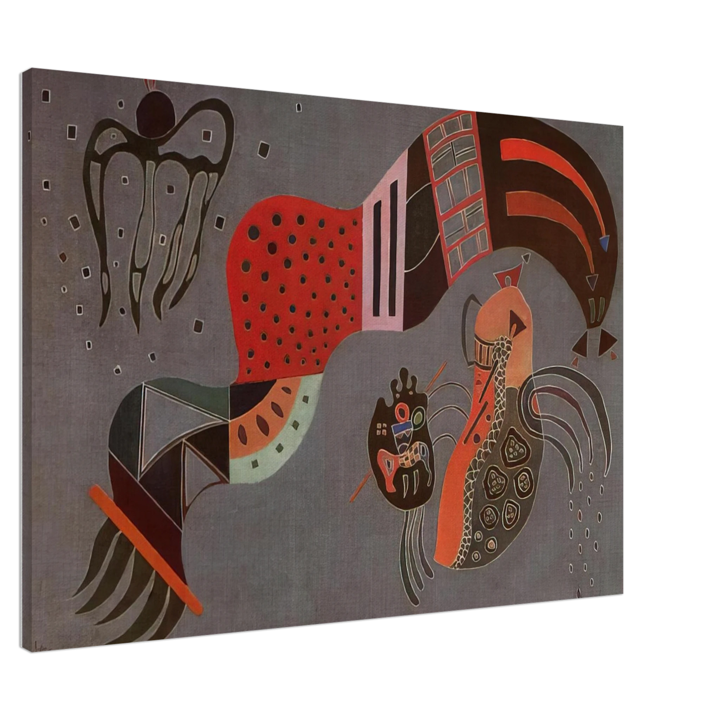 Wassily Kandinsky - TEMPERED ELAN 1944 Canvas - 20x30 cm / 8x12 inches-canvas