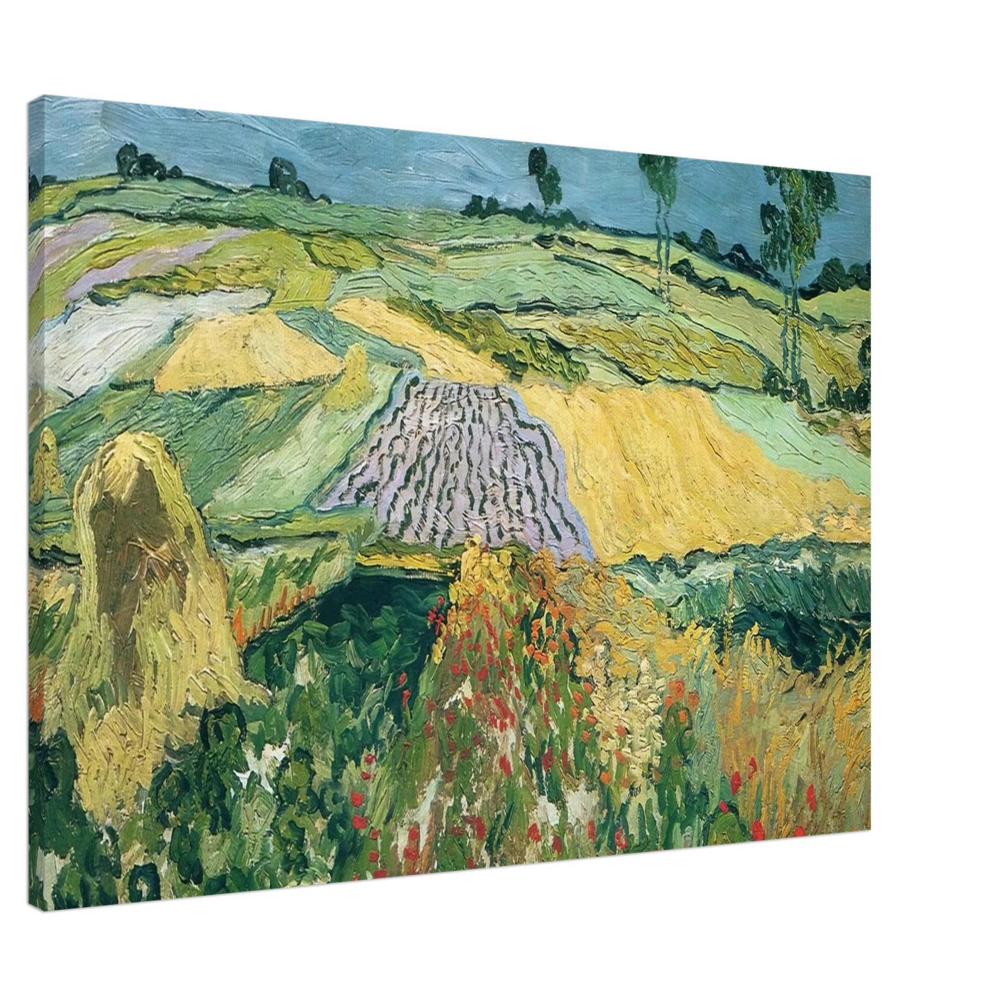 Vincent van Gogh - Wheatfields Canvas - 20x30 cm / 8x12 inches-canvas