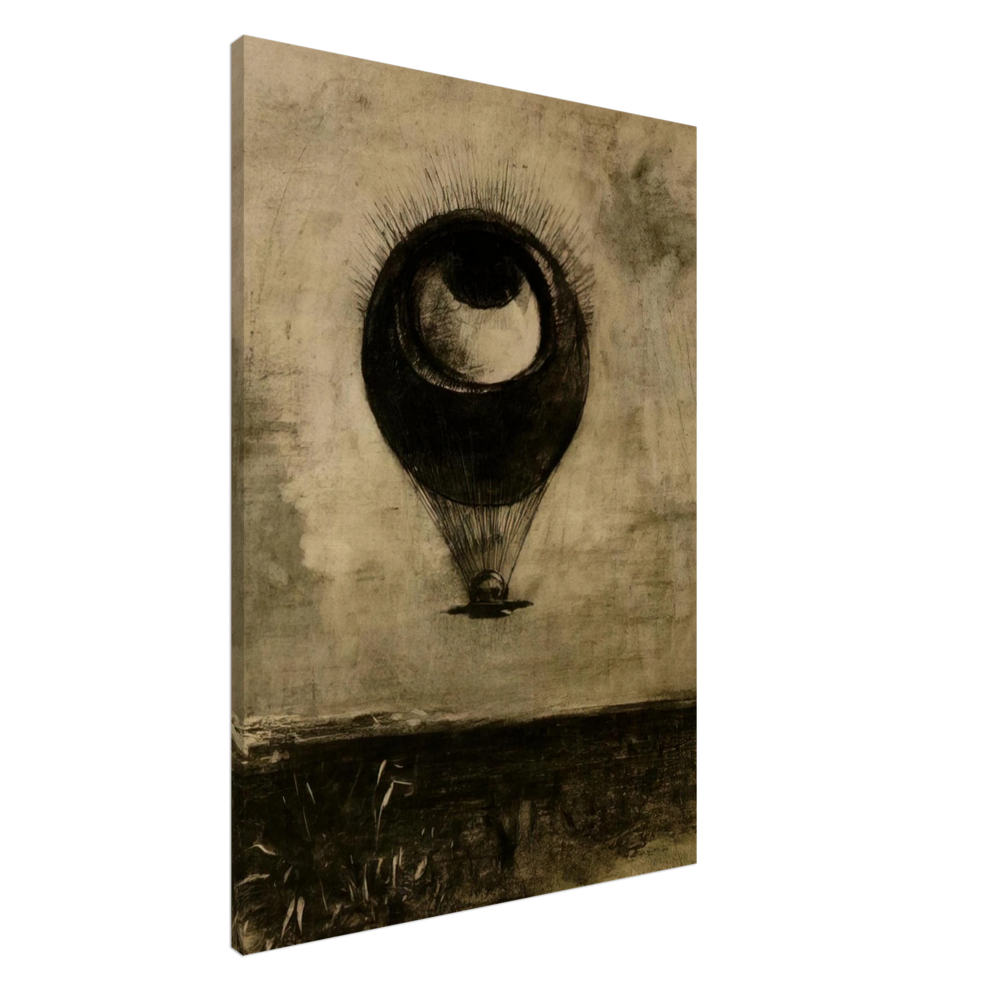Odilon Redon - EYE BALLOON 1898 Canvas - 20x30 cm / 8x12 inches-canvas