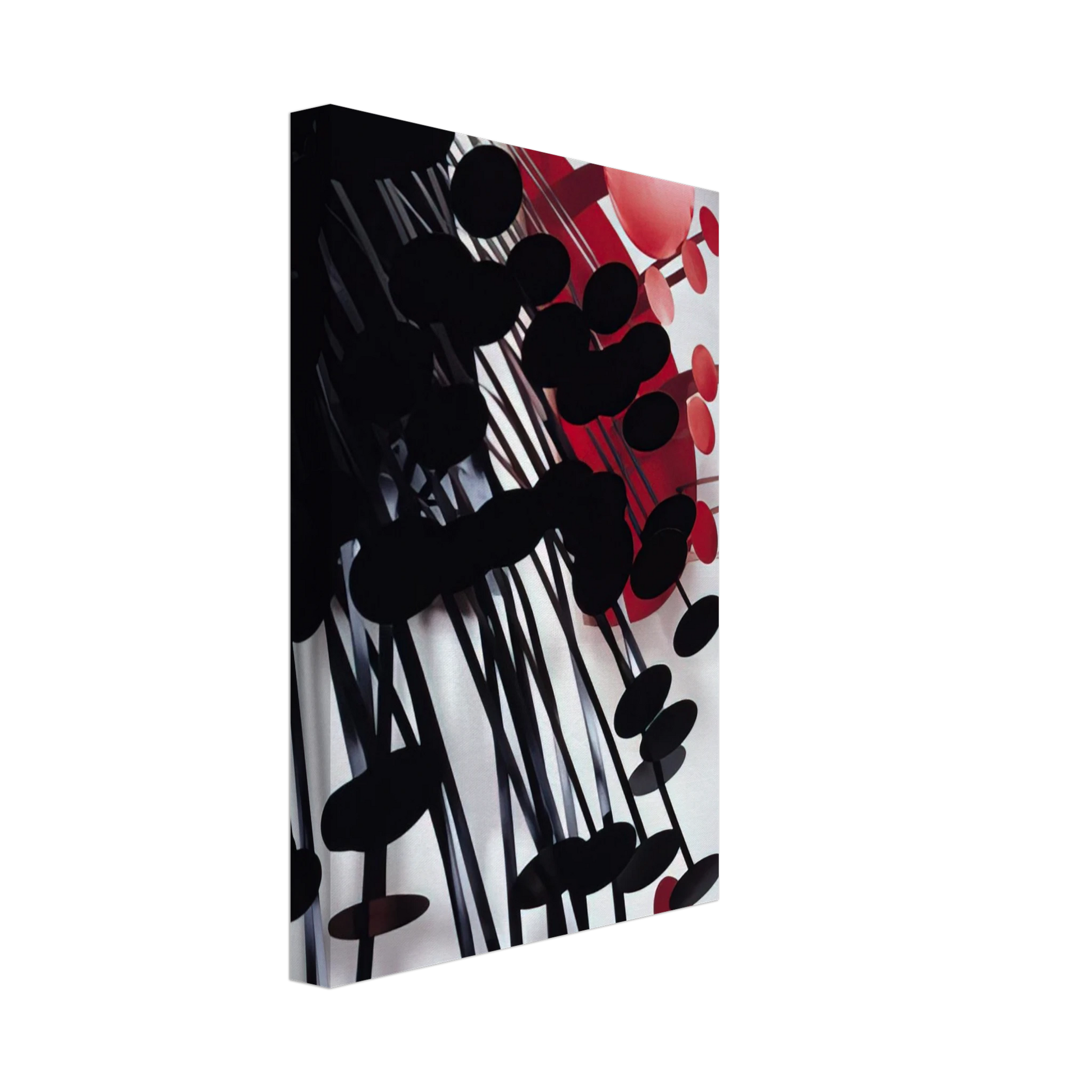 Lygia Pape - Amazonia Black and Red - 1989 Canvas - 40x60 cm / 16x24 inches-canvas