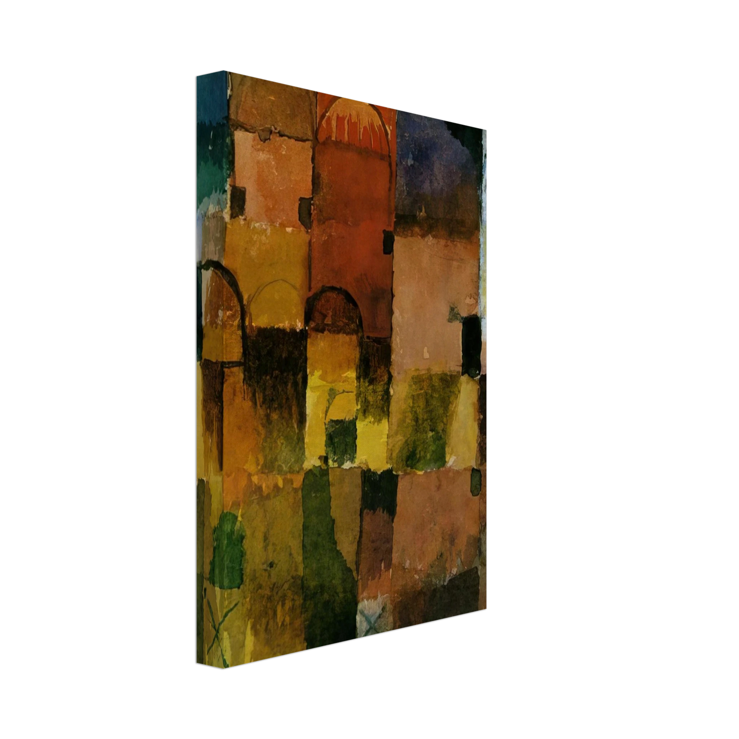 Paul Klee - RED AND WHITE DOMES 1914 Canvas - 70x100 cm / 28x40 inches-canvas