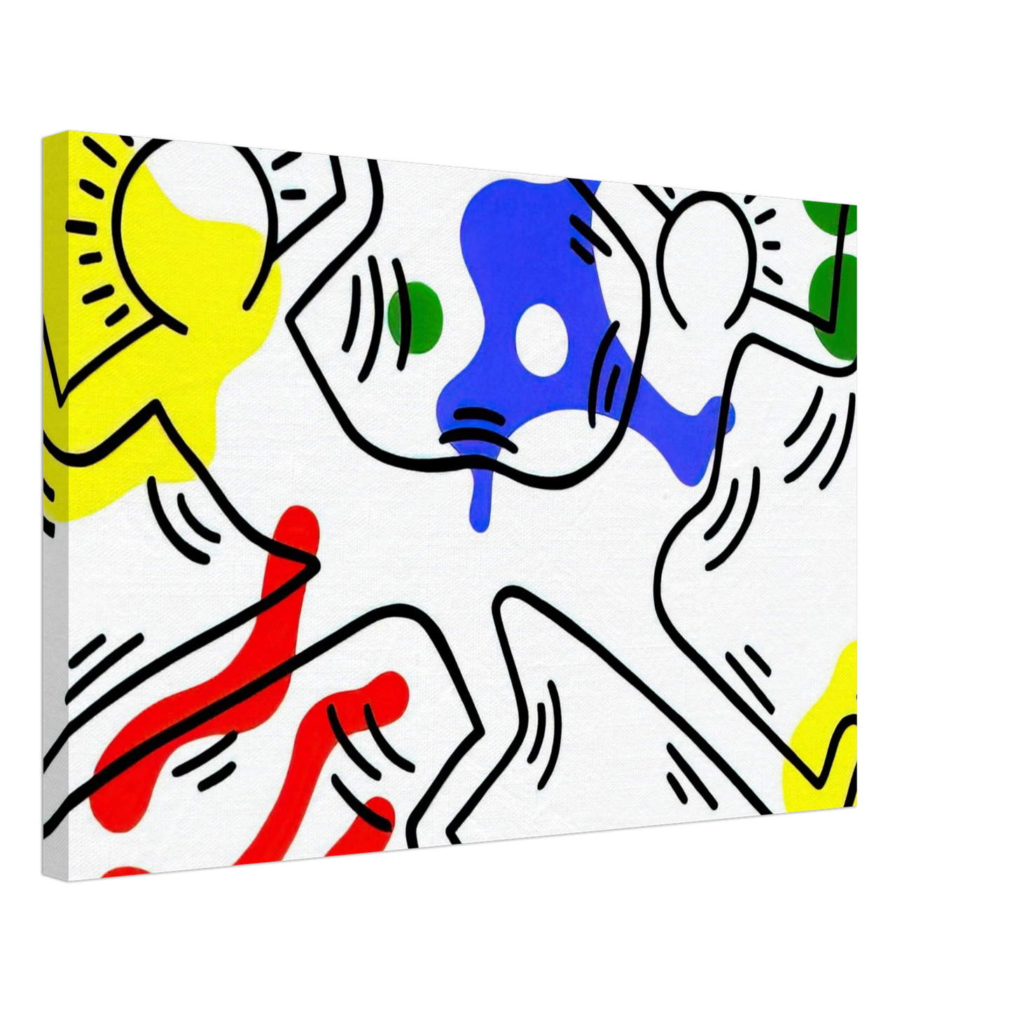 Keith Haring - UNTITLED 1986 Canvas - 70x100 cm / 28x40 inches-canvas