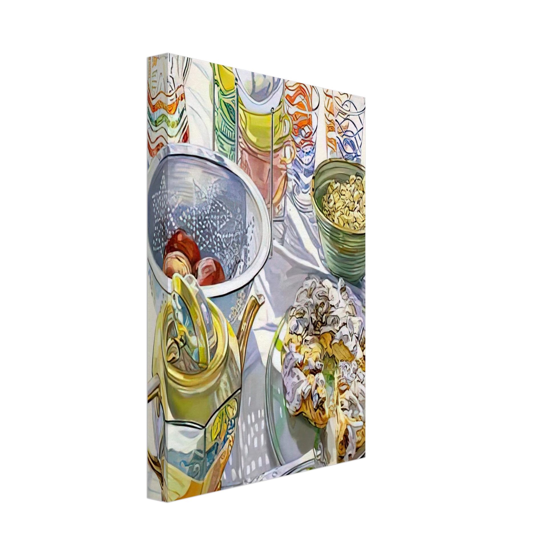 Janet Fish - COFFEE CAKE 2003 Canvas - 40x60 cm / 16x24 inches-canvas