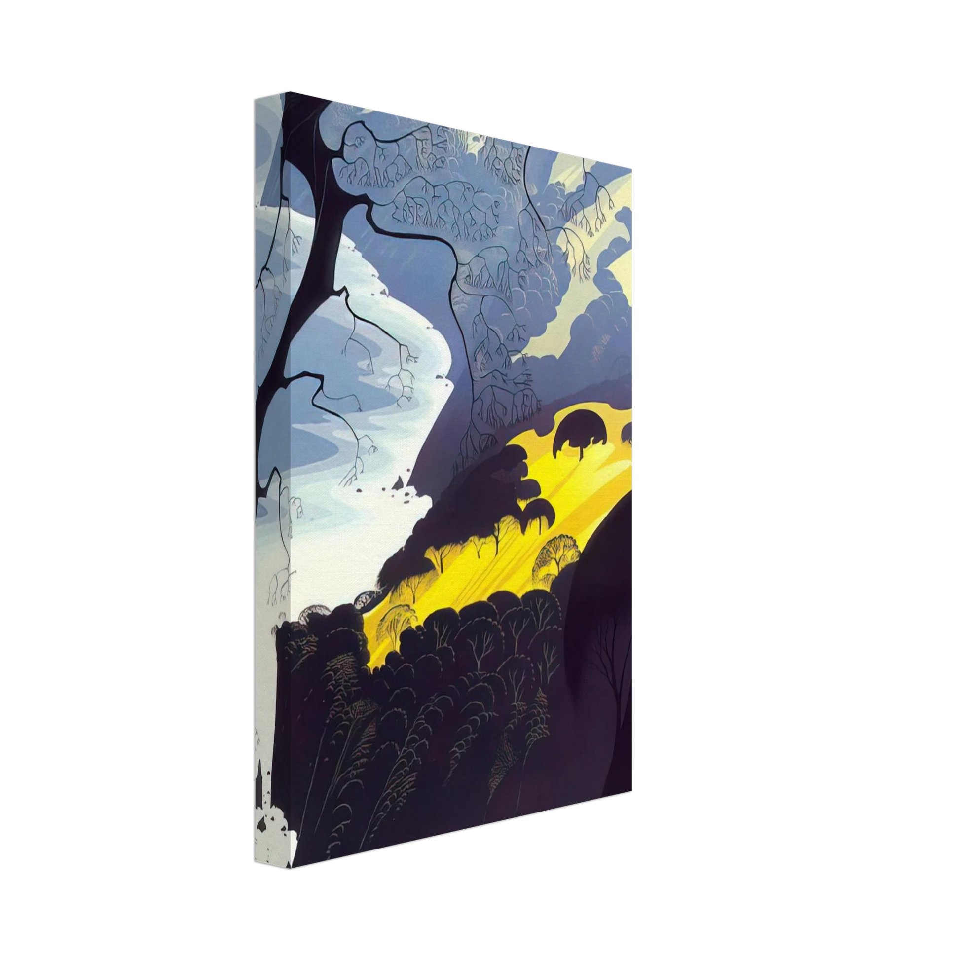 Eyvind Earle - Carmel Highlands Canvas - 70x100 cm / 28x40 inches-canvas