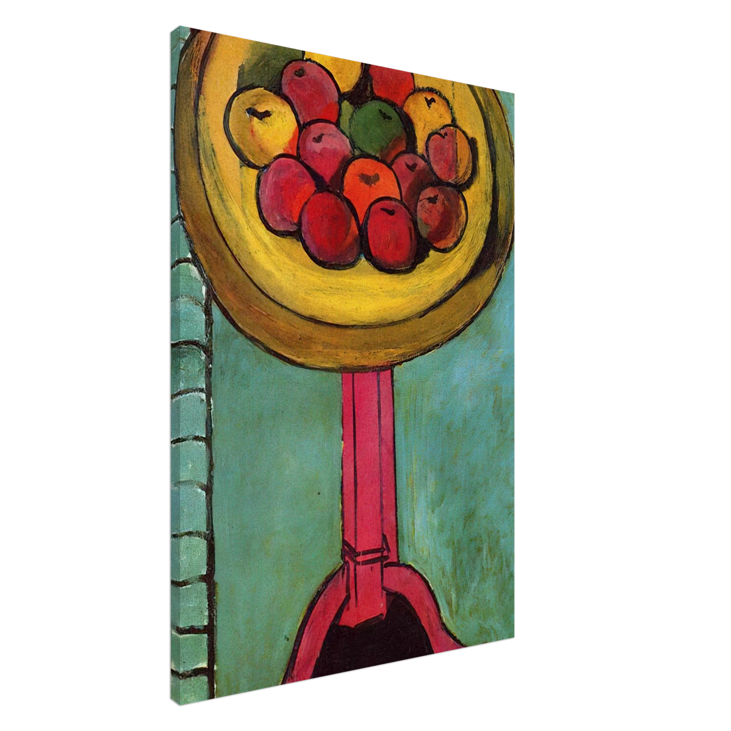 Henri Matisse - APPLES ON A TABLE GREEN BACKGROUND 1916 Canvas - 20x30 cm / 8x12 inches-canvas
