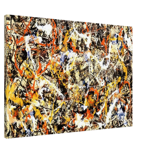 Jackson Pollock - CONVERGENCE 1952 Canvas - 20x30 cm / 8x12 inches-canvas