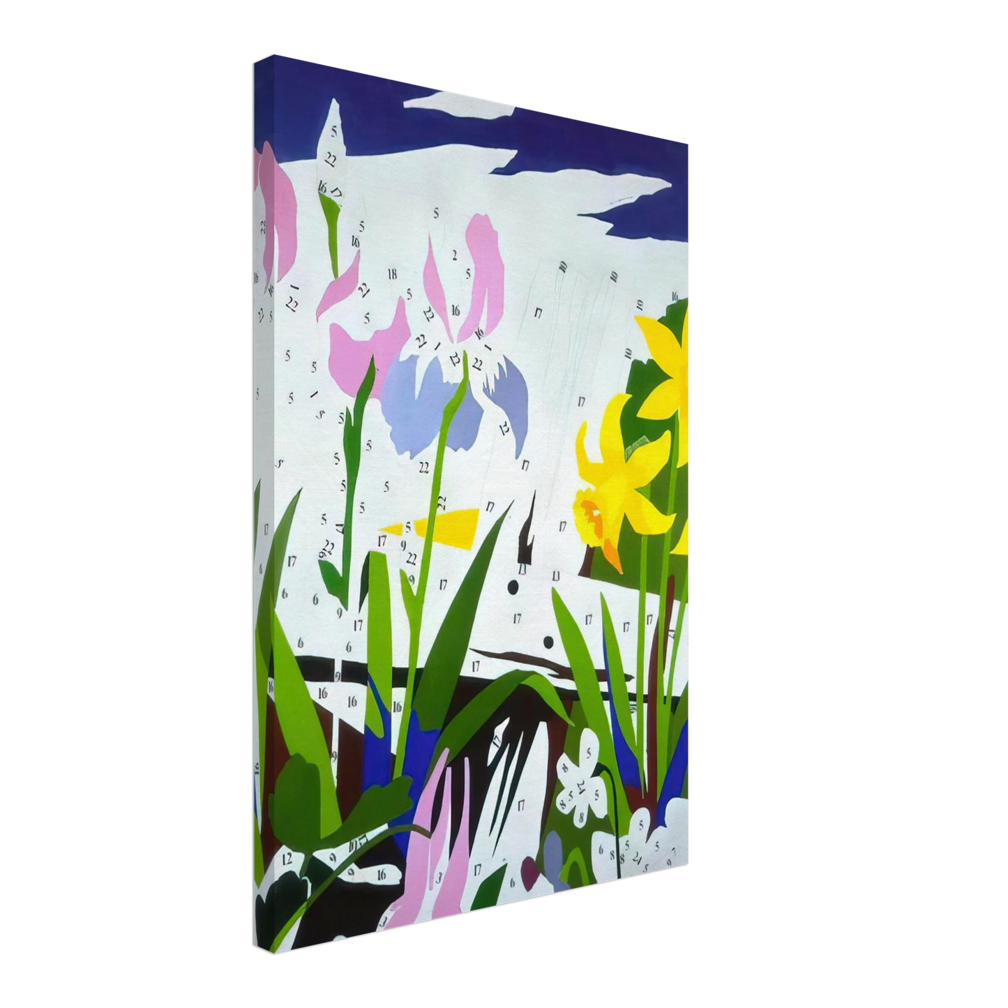 Andy Warhol - Do It Yourself  Flowers  Canvas - 40x60 cm / 16x24 inches-canvas