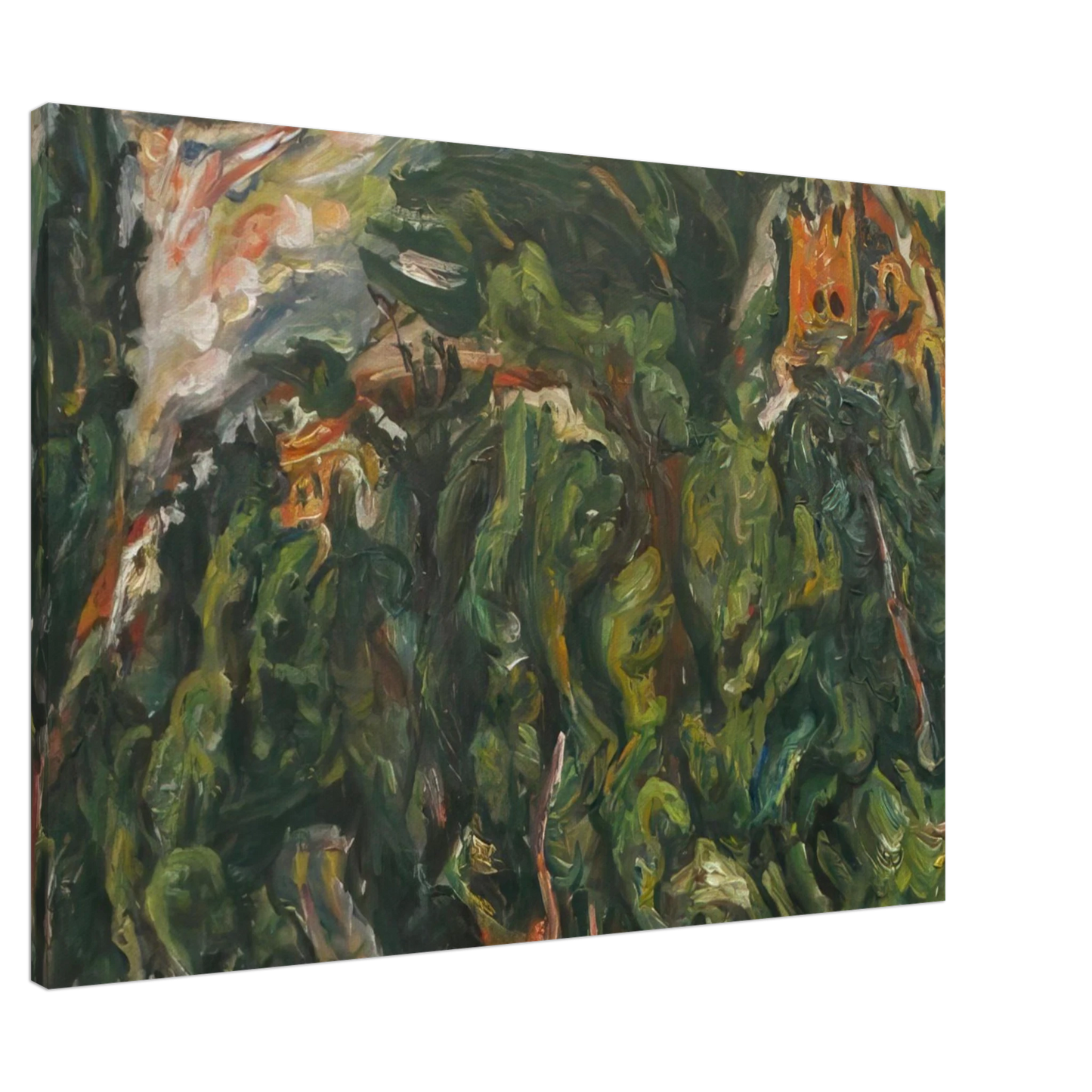 Chaim Soutine - THE RED CASTLE OF CERET 1919 Canvas - 20x30 cm / 8x12 inches-canvas