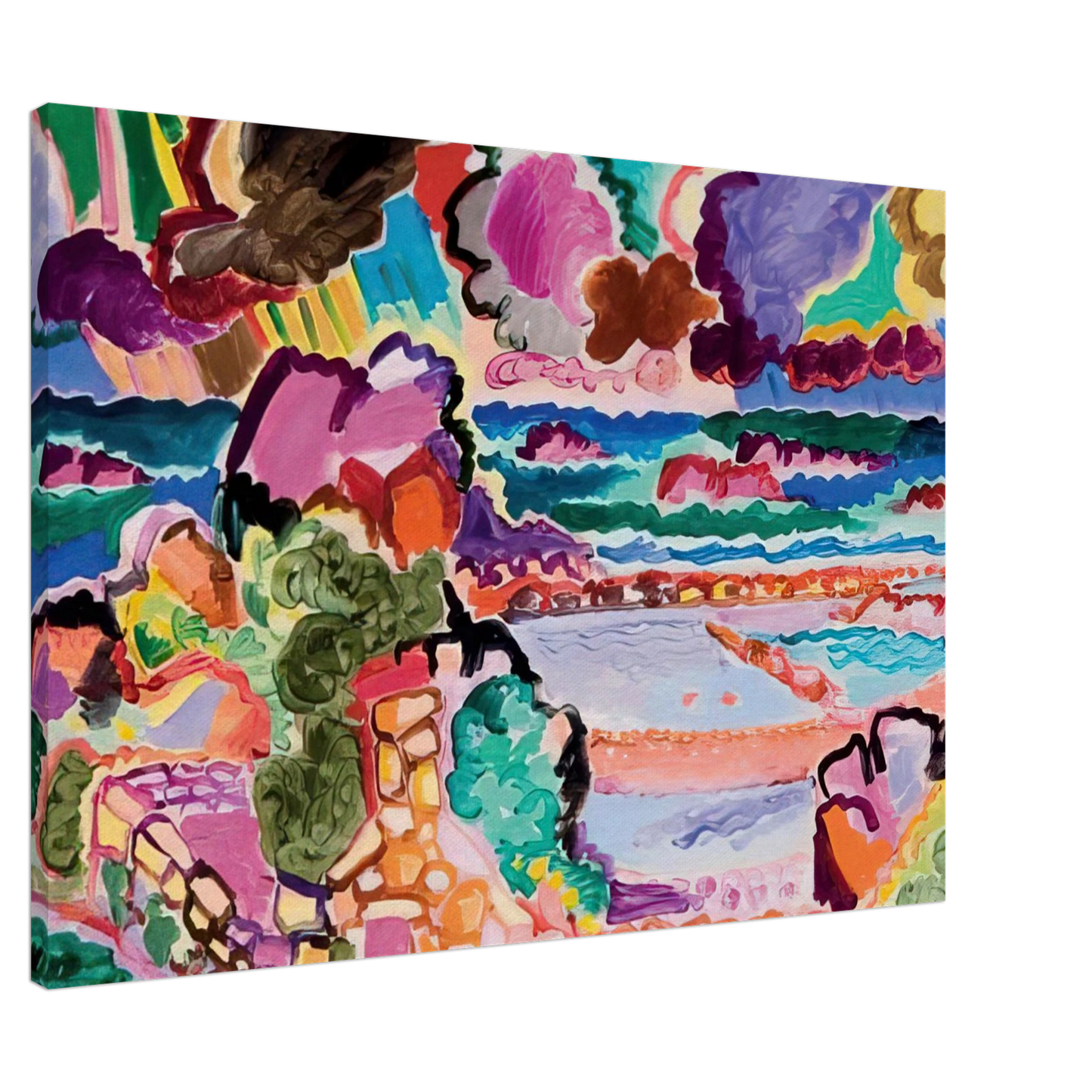 Charles Lapicque - L'orage sur Brehat - 1956 Canvas - 20x30 cm / 8x12 inches-canvas