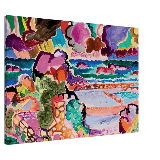 Charles Lapicque - L'orage sur Brehat - 1956 Canvas - 20x30 cm / 8x12 inches-canvas