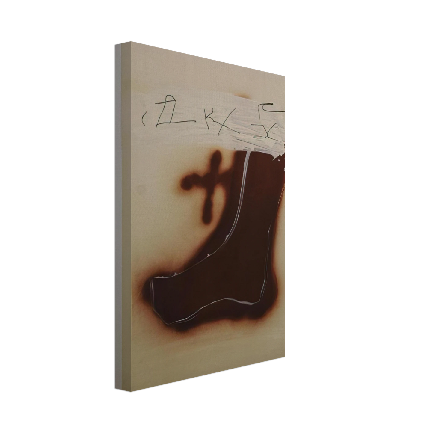 Antoni Tapies - PIED MARRON 1982 Canvas - 70x100 cm / 28x40 inches-canvas