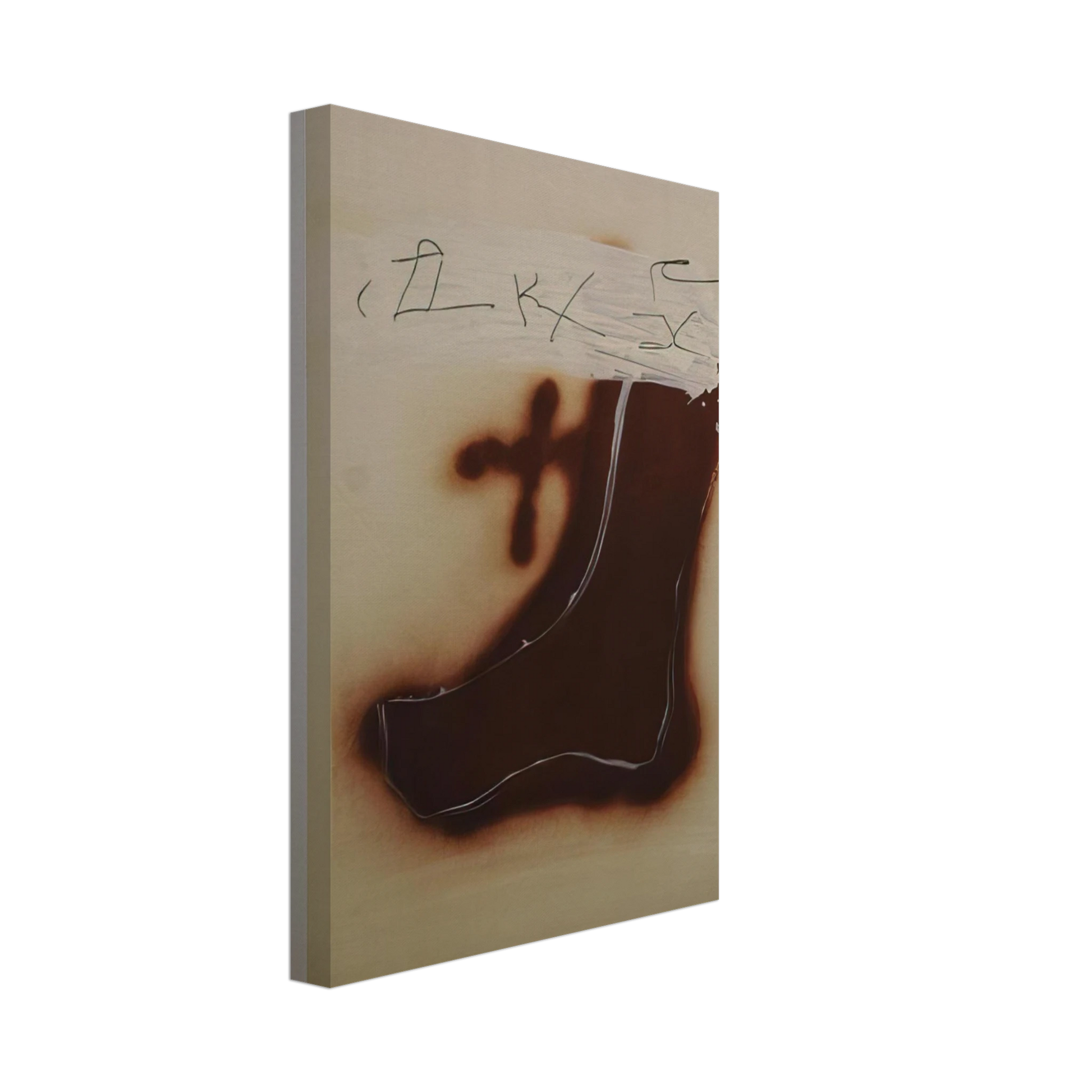 Antoni Tapies - PIED MARRON 1982 Canvas - 70x100 cm / 28x40 inches-canvas