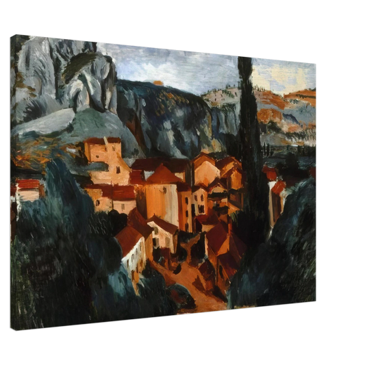 Andre Derain - A VILLAGE Canvas - 20x30 cm / 8x12 inches-canvas