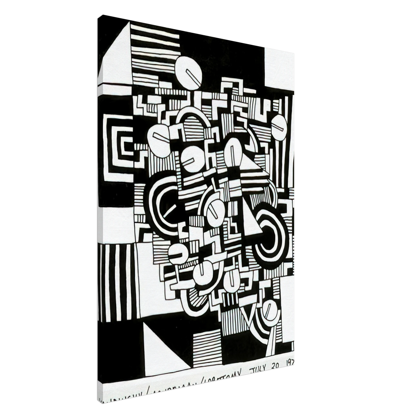 Keith Haring - UNTITLED 1978 Canvas - 20x30 cm / 8x12 inches-canvas