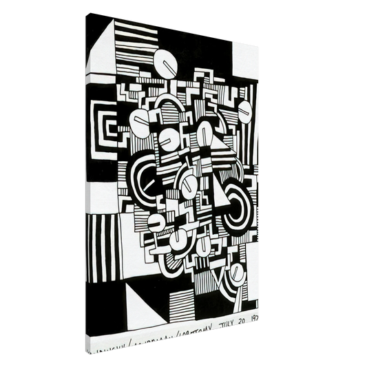 Keith Haring - UNTITLED 1978 Canvas - 20x30 cm / 8x12 inches-canvas