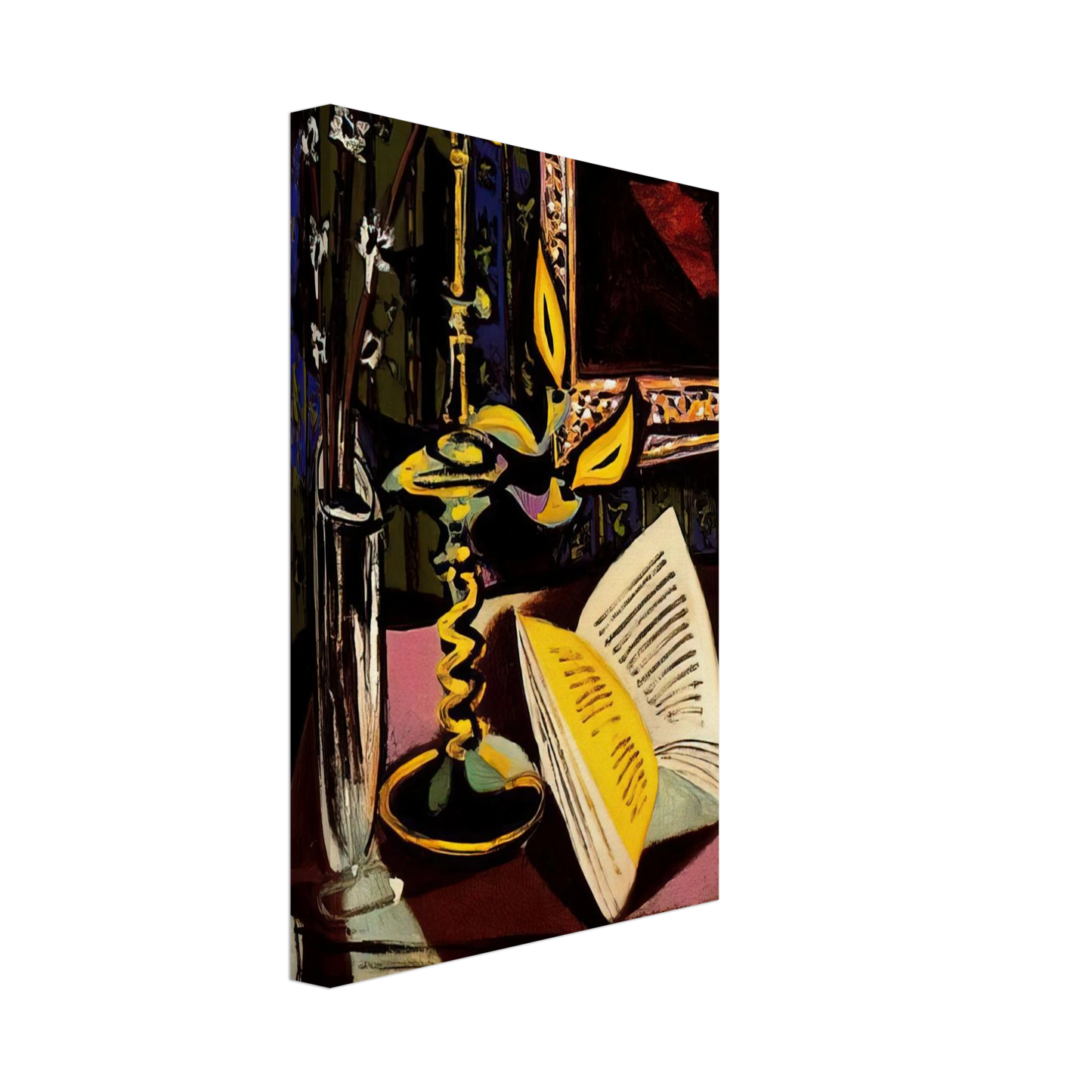 Pablo Picasso - Still life with candlestick - 1937 Canvas - 40x60 cm / 16x24 inches-canvas