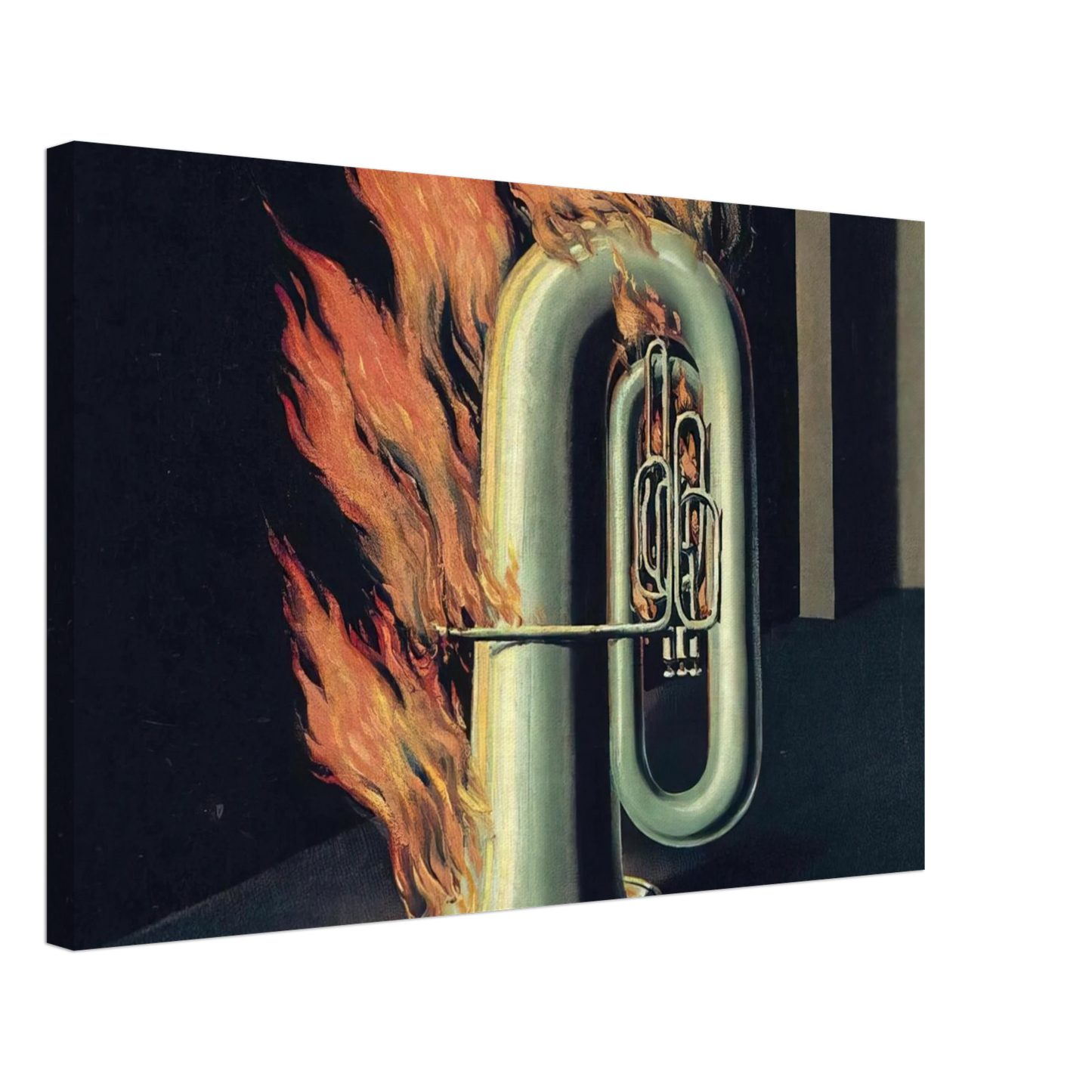 Rene Magritte - THE DISCOVERY OF FIRE 1935 Canvas - 40x60 cm / 16x24 inches-canvas