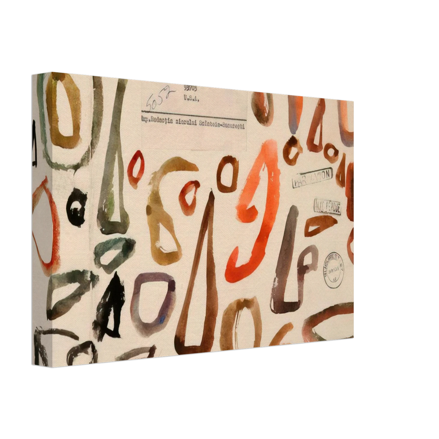 William Saroyan - # 1 October 3 1972 - 1972 Canvas - 70x100 cm / 28x40 inches-canvas