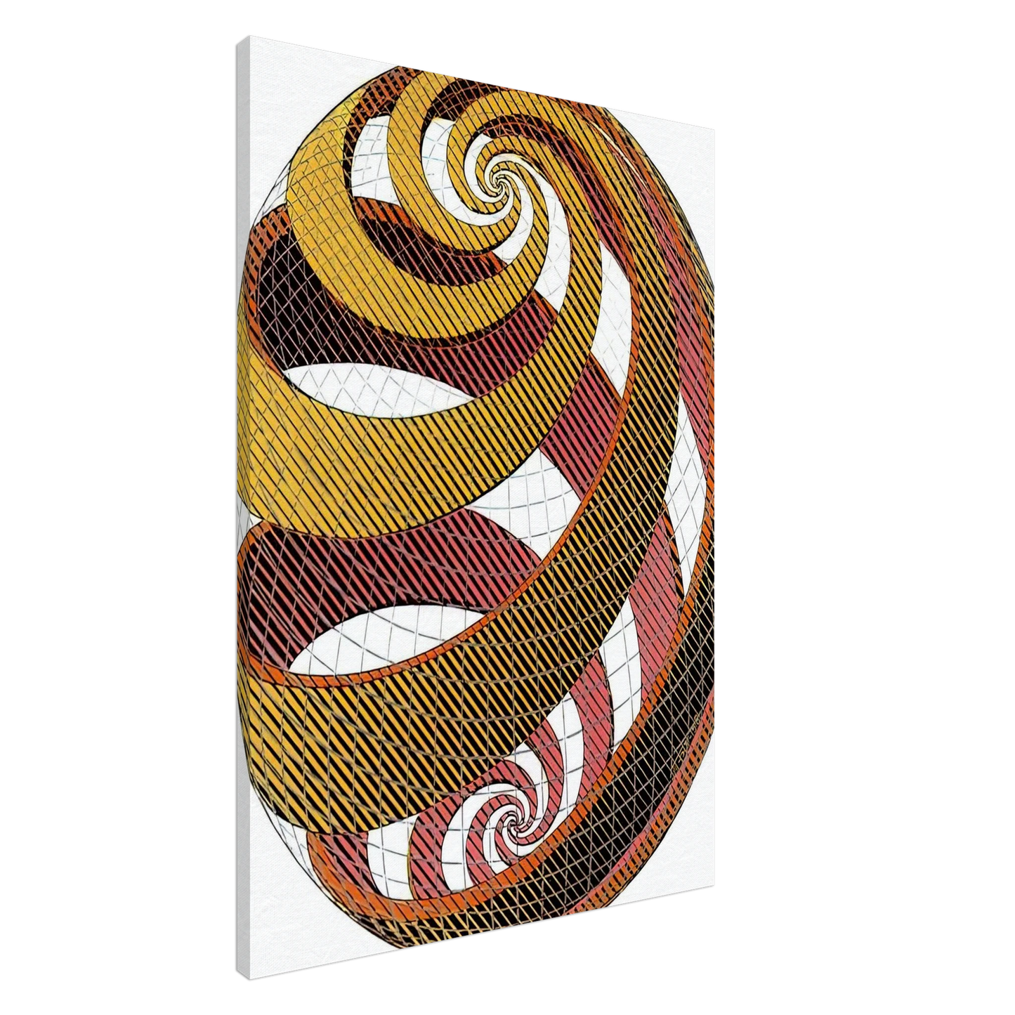 MC Escher - SPHERE SPIRALS Canvas - 20x30 cm / 8x12 inches-canvas