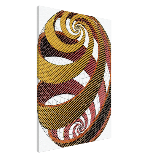 MC Escher - SPHERE SPIRALS Canvas - 20x30 cm / 8x12 inches-canvas