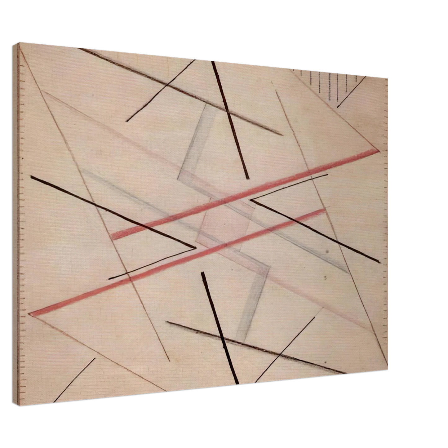 Bice Lazzari - Astrazione di una linea n. 2, disegno - 1925 Canvas - 20x30 cm / 8x12 inches-canvas