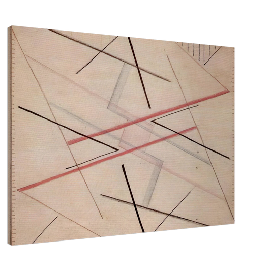 Bice Lazzari - Astrazione di una linea n. 2, disegno - 1925 Canvas - 20x30 cm / 8x12 inches-canvas