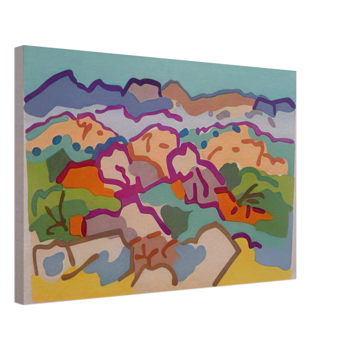 Charles Lapicque - Campagne grecque - 1964 Canvas - 40x60 cm / 16x24 inches-canvas