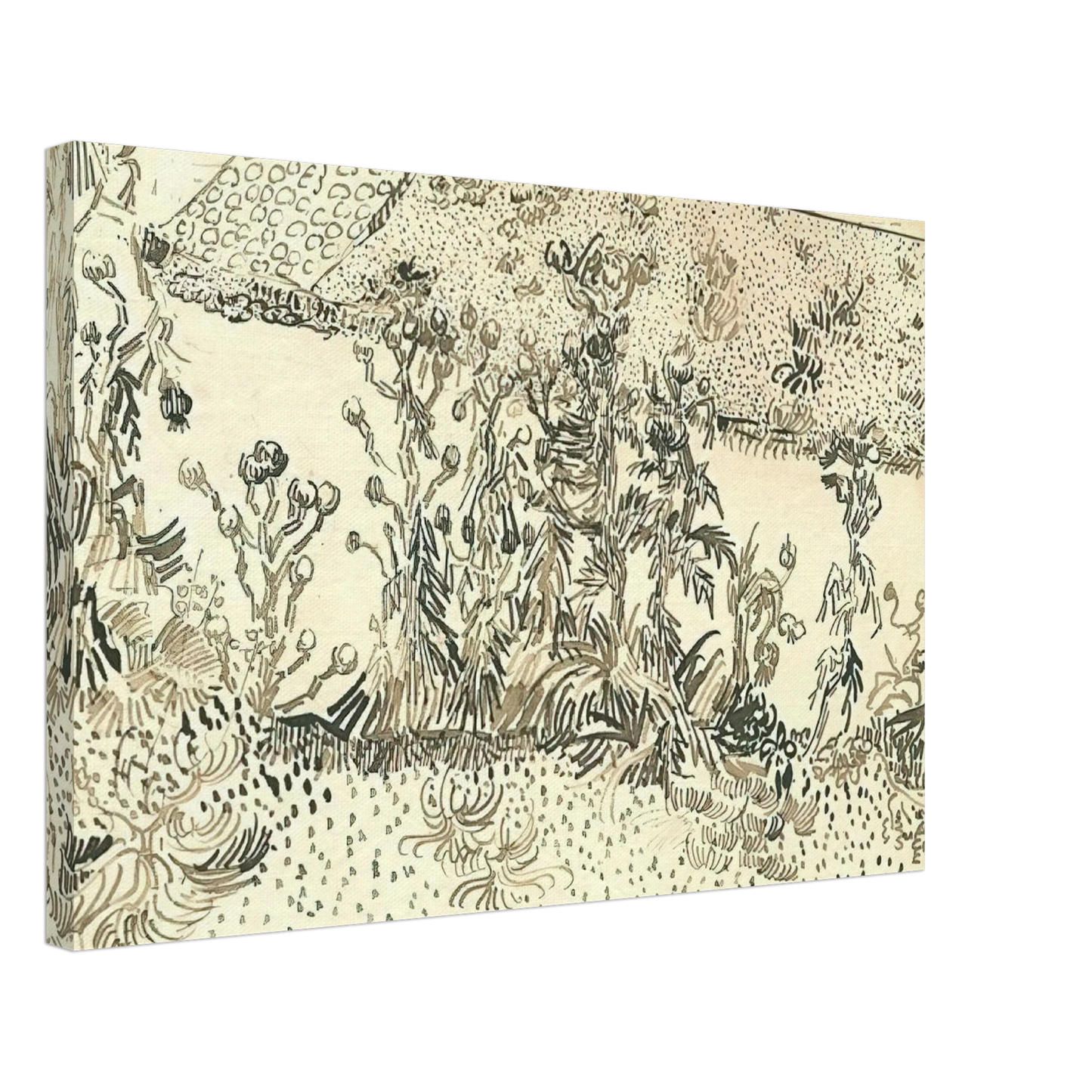 Vincent van Gogh - Thistles Along the Roadside Canvas - 70x100 cm / 28x40 inches-canvas