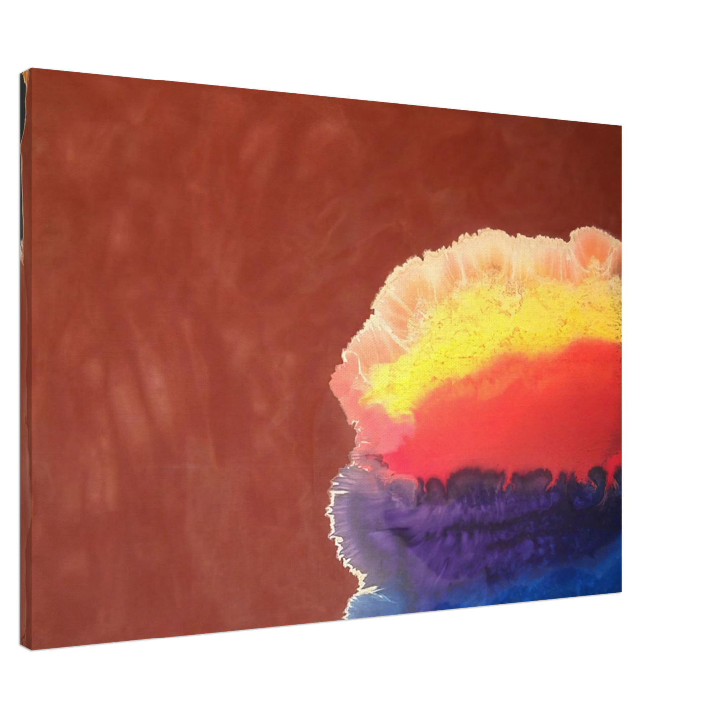 Ronnie Landfield - Brown Wall - 1970 Canvas - 20x30 cm / 8x12 inches-canvas