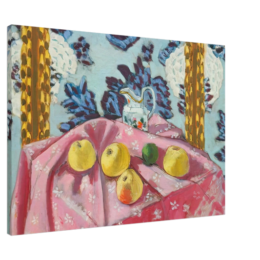 Henri Matisse - STILL LIFE WITH APPLES ON A PINK TABLECLOTH 1924 Canvas - 20x30 cm / 8x12 inches-canvas