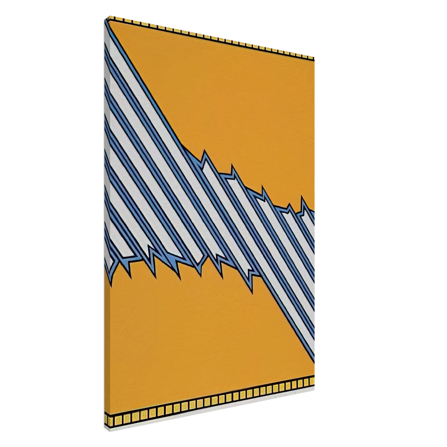 Nicholas Krushenick - Greenwood - 1979 Canvas - 20x30 cm / 8x12 inches-canvas