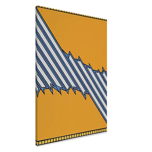 Nicholas Krushenick - Greenwood - 1979 Canvas - 20x30 cm / 8x12 inches-canvas