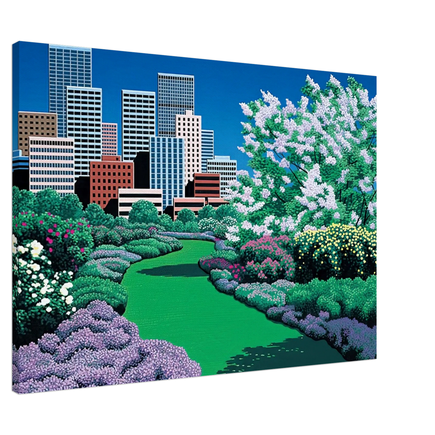Hiroshi Nagai - City Garden Canvas - 20x30 cm / 8x12 inches-canvas