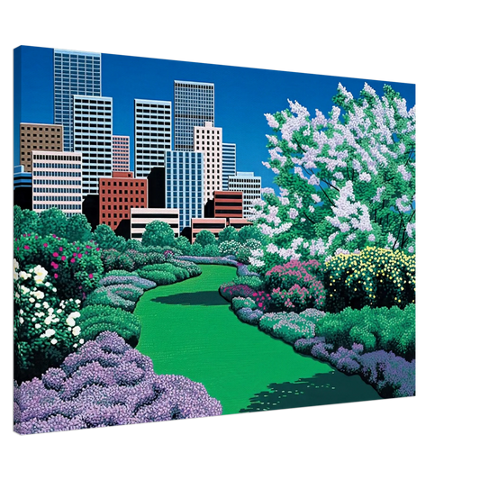 Hiroshi Nagai - City Garden Canvas - 20x30 cm / 8x12 inches-canvas