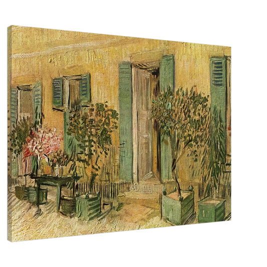 Vincent van Gogh - Exterior of a Restaurant at Asnieres Canvas - 20x30 cm / 8x12 inches-canvas