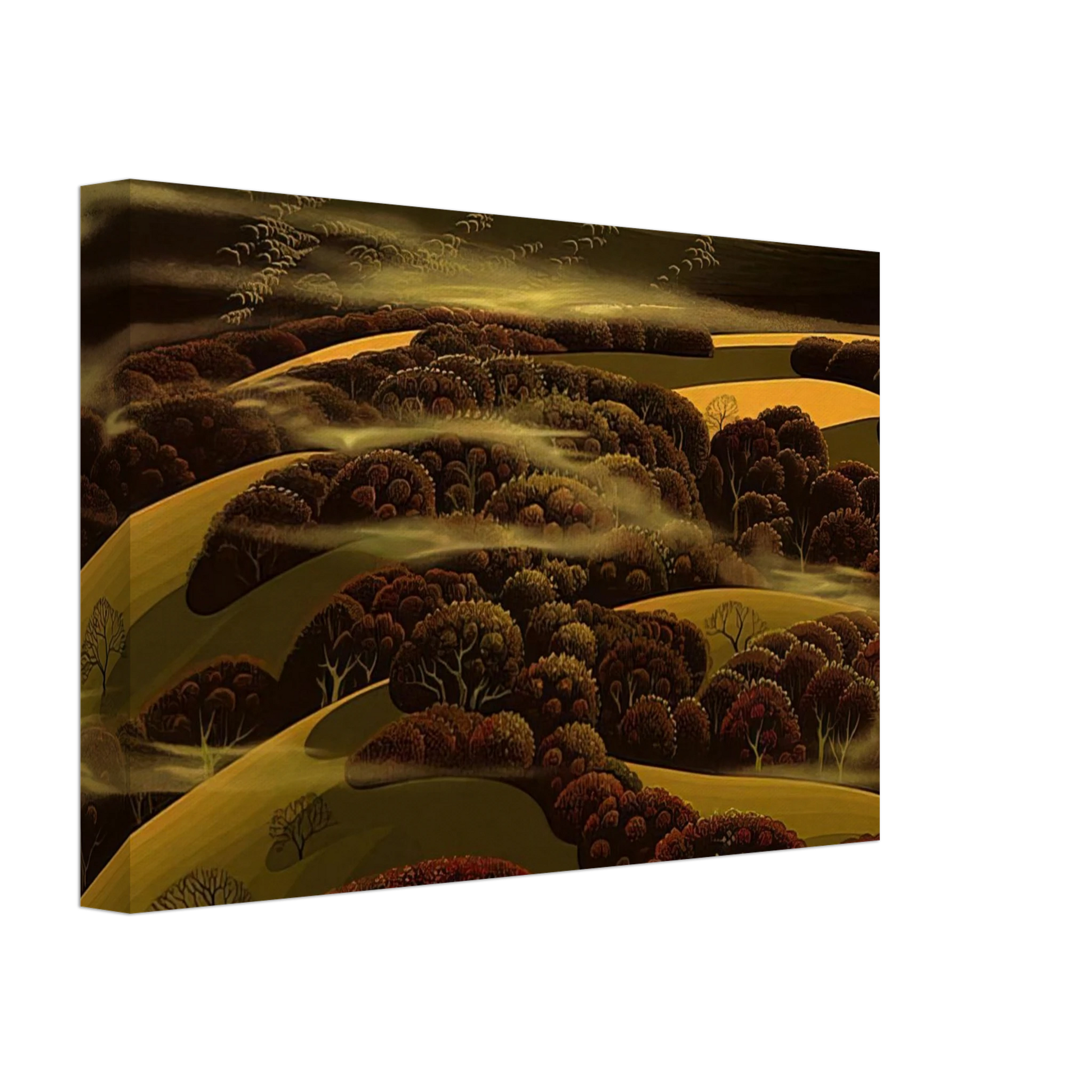 Eyvind Earle - When the Fog Rolls In Canvas - 40x60 cm / 16x24 inches-canvas