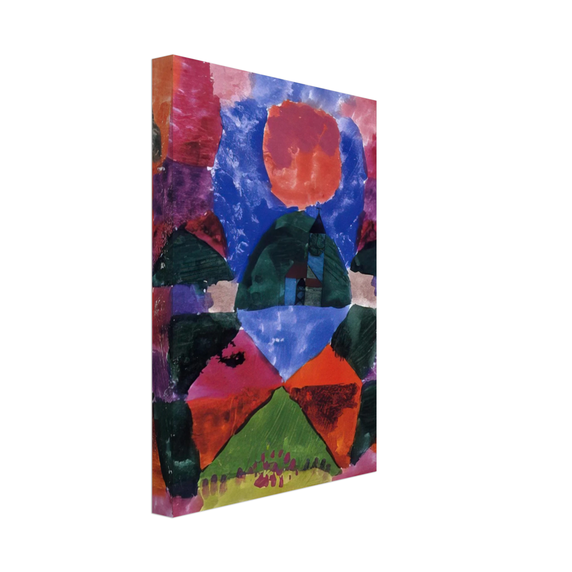 Paul Klee - A PRESSURE OF TEGERNSEE 1919 Canvas - 40x60 cm / 16x24 inches-canvas