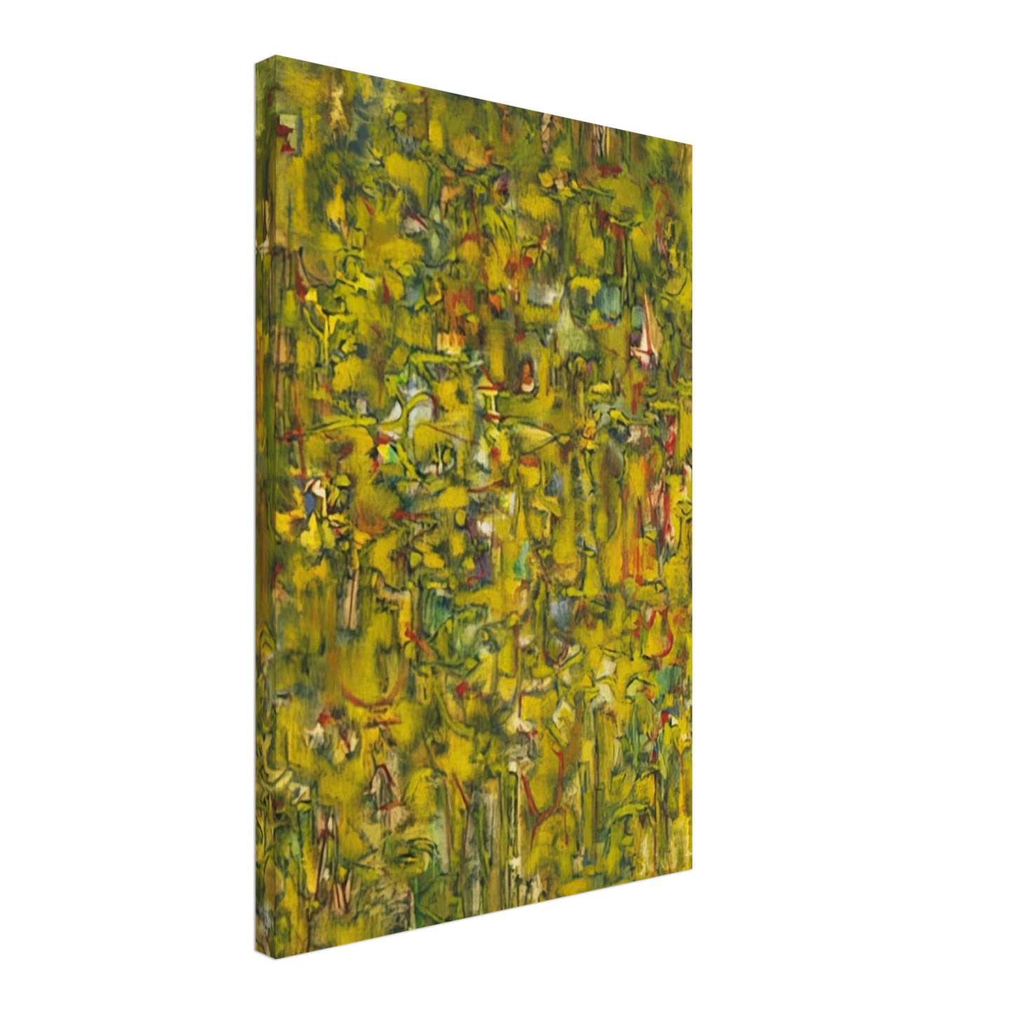 Ad Reinhardt - Number 43 Abstract Painting, Yellow - 1947 Canvas - 40x60 cm / 16x24 inches-canvas