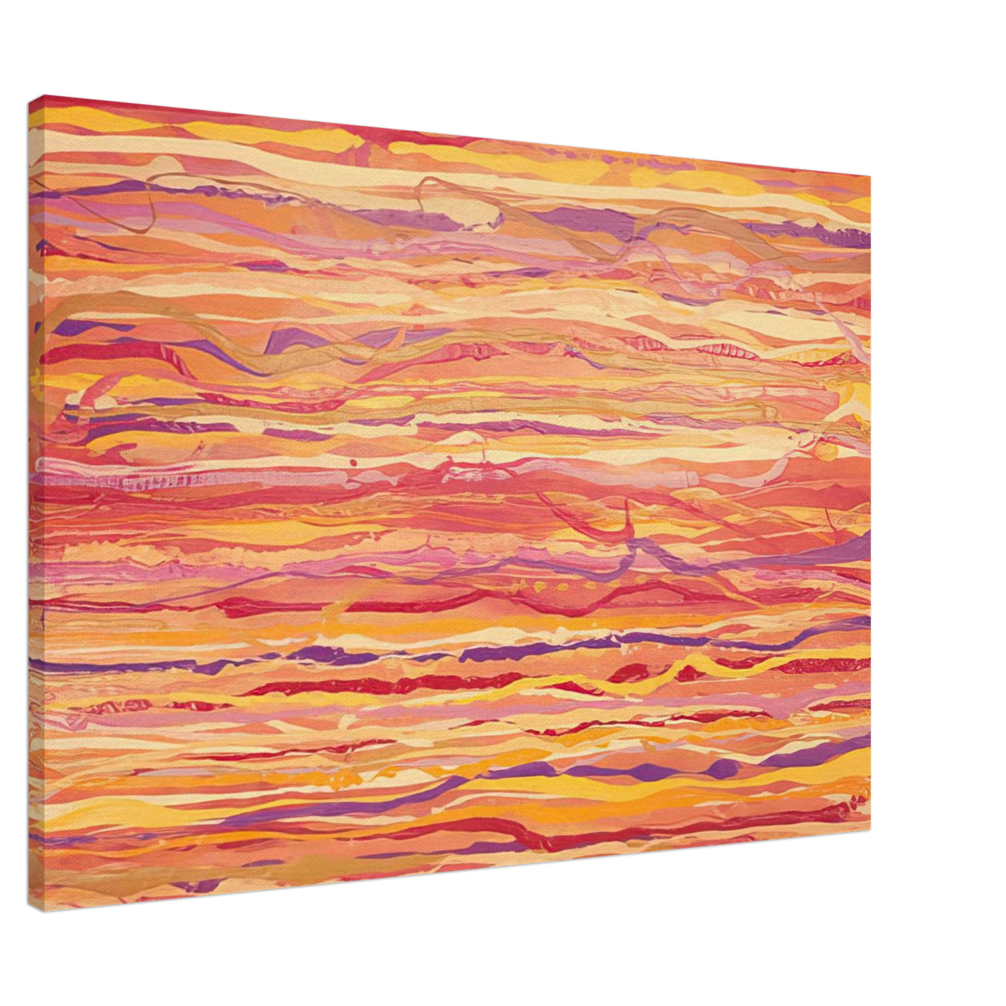 Ronnie Landfield - All Over Pour Painting - 1969 Canvas - 20x30 cm / 8x12 inches-canvas