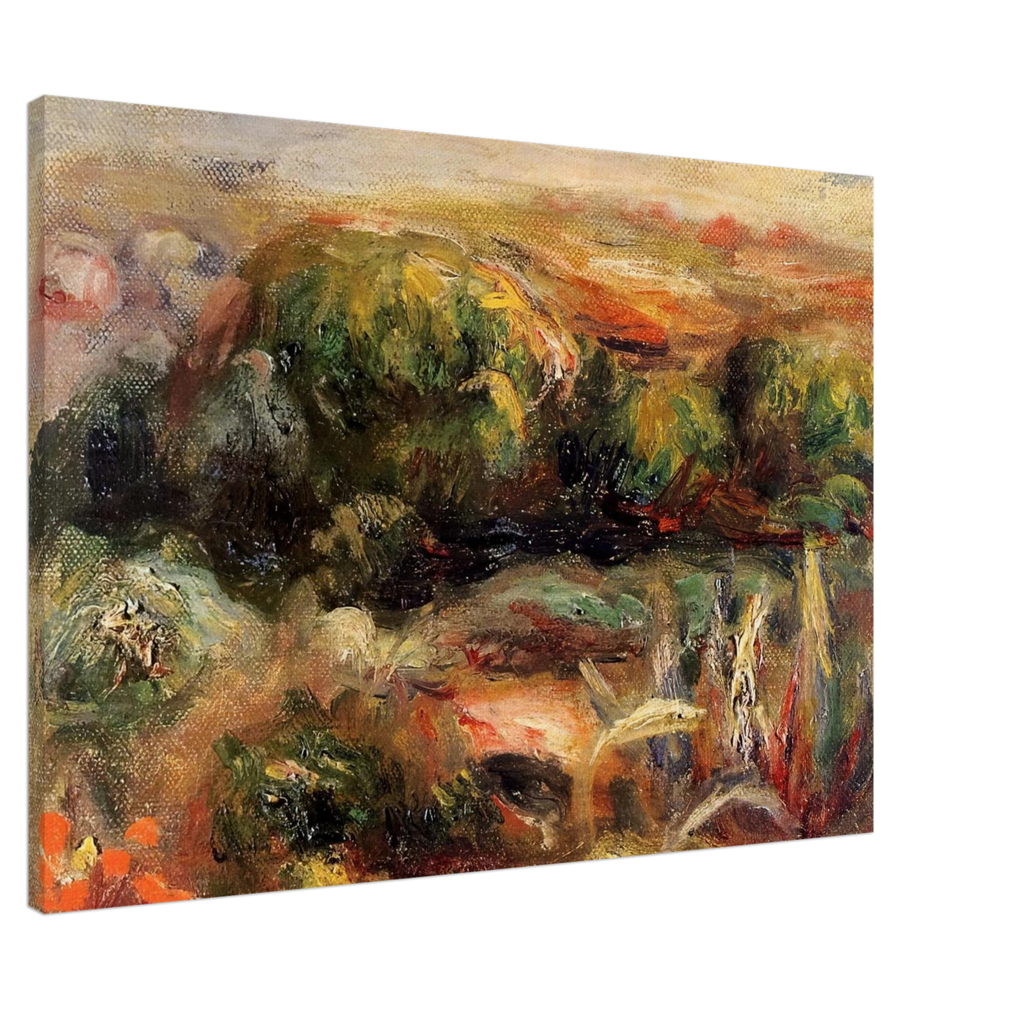 Pierre-Auguste Renoir - Landscape Near Cagnes Canvas - 20x30 cm / 8x12 inches-canvas