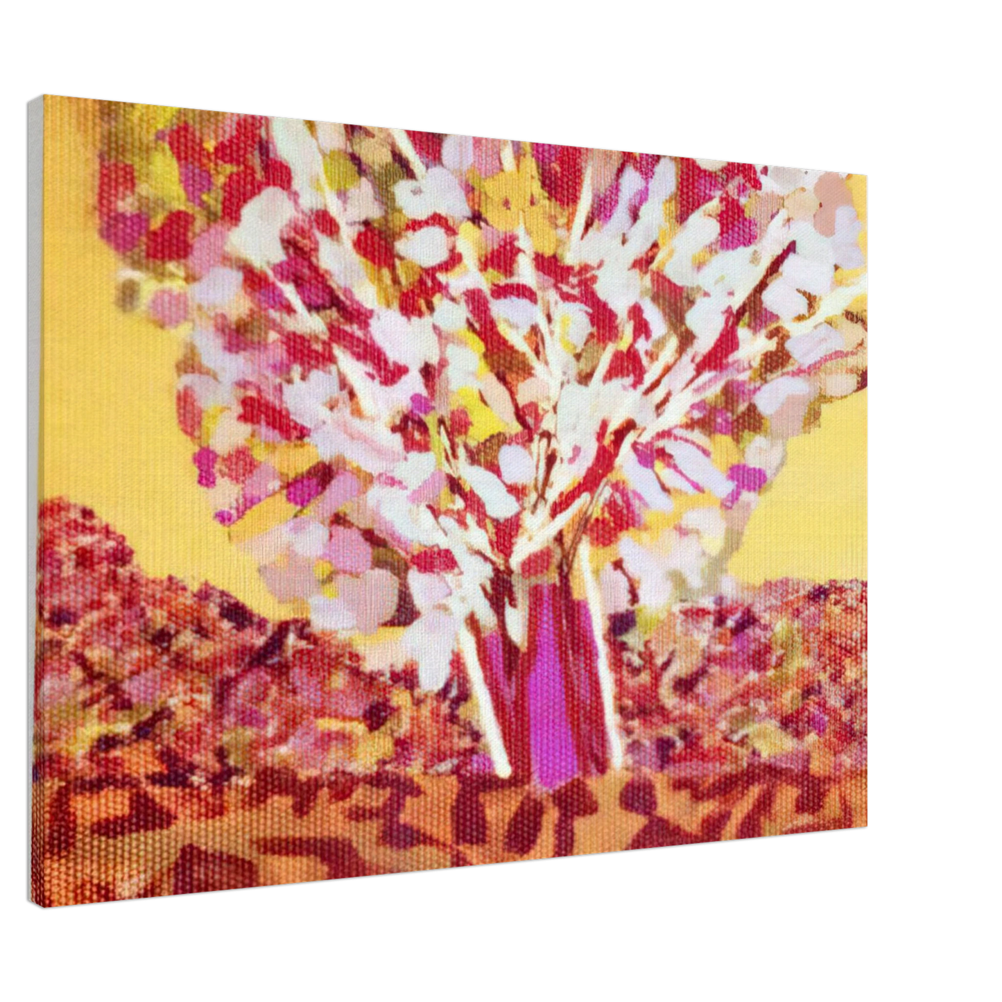 Ronnie Landfield - Utah, the Pregnant Tree - 1975 Canvas - 20x30 cm / 8x12 inches-canvas