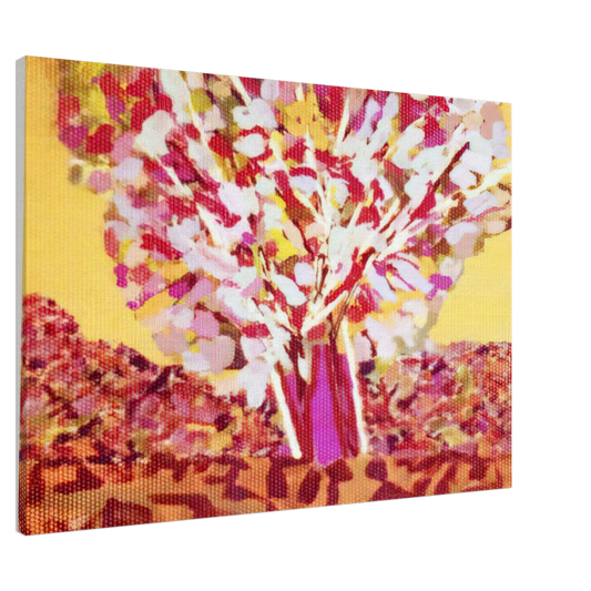 Ronnie Landfield - Utah, the Pregnant Tree - 1975 Canvas - 20x30 cm / 8x12 inches-canvas