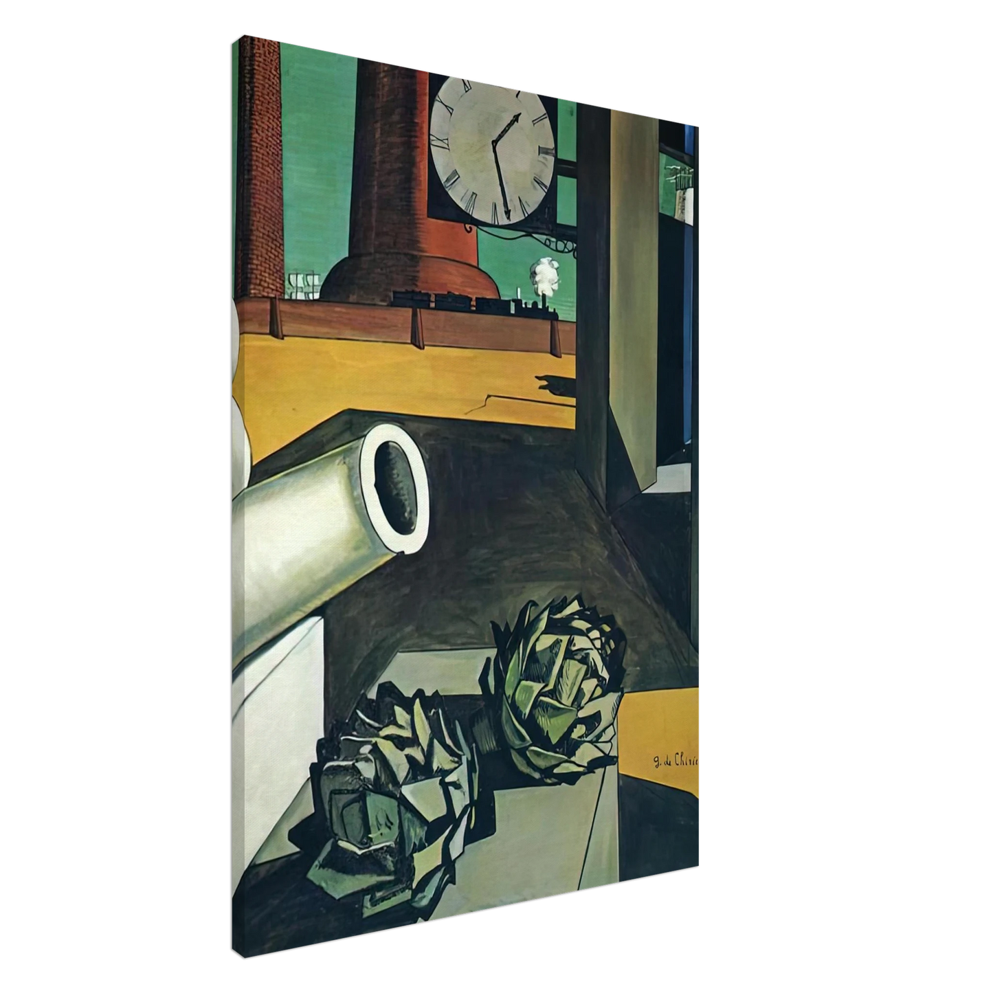 Giorgio de Chirico - THE CONQUEST OF THE PHILOSOPHER 1914 Canvas - 20x30 cm / 8x12 inches-canvas